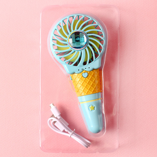 시크릿쥬쥬 USB 휴대용 미니 선풍기 아이스크림 손선풍기