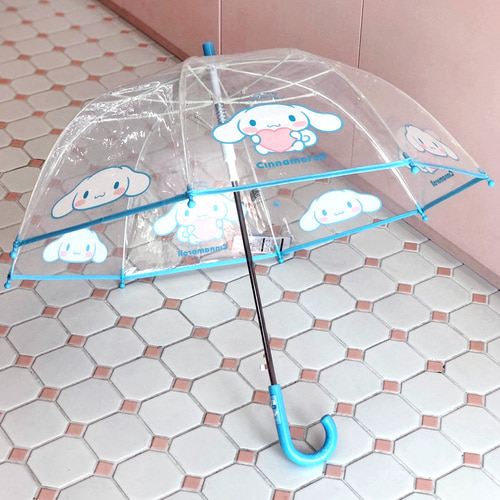 17000 산리오 시나모롤 자동 장우산 돔형 어라운드 튼튼한 투명 비닐 장 우산