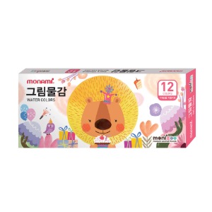 모나미 모니주 수채화 그림 물감 12색