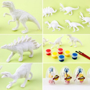 1500 공룡 피규어 모형 색칠 하기 놀이 물감 붓 알케이스 세트