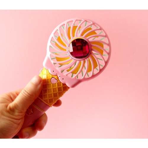 시크릿쥬쥬 USB 휴대용 미니 선풍기 아이스크림 손선풍기