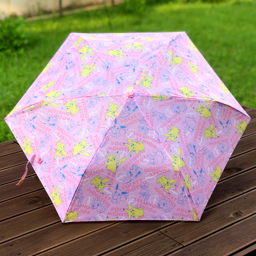 포켓몬 캐릭터 몬스터볼 손잡이 접이식 초경량 우산