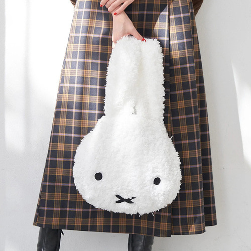 미피 얼굴 캐릭터 털 가방 특이한 토끼 가방